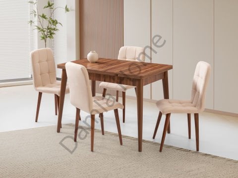 Ece Masa Sandalye Takımı - Ceviz
