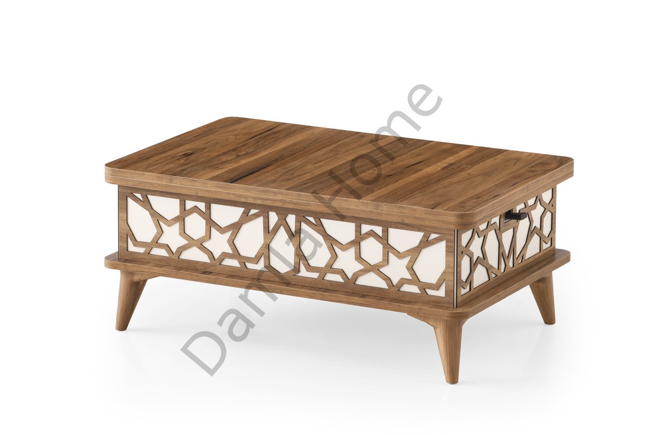 Zara Akıllı Orta Sehpa - Ceviz/Beyaz