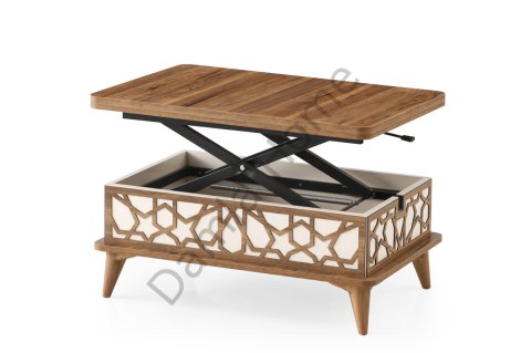 Zara Akıllı Orta Sehpa - Ceviz/Beyaz