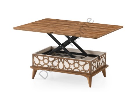 Zara Akıllı Orta Sehpa - Ceviz/Beyaz