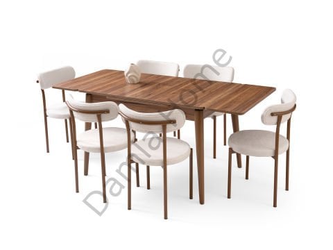 Burgaz Masa Sandalye Takımı - Ceviz