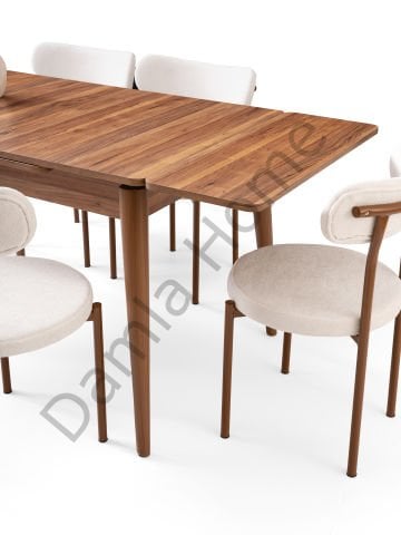 Burgaz Masa Sandalye Takımı - Ceviz