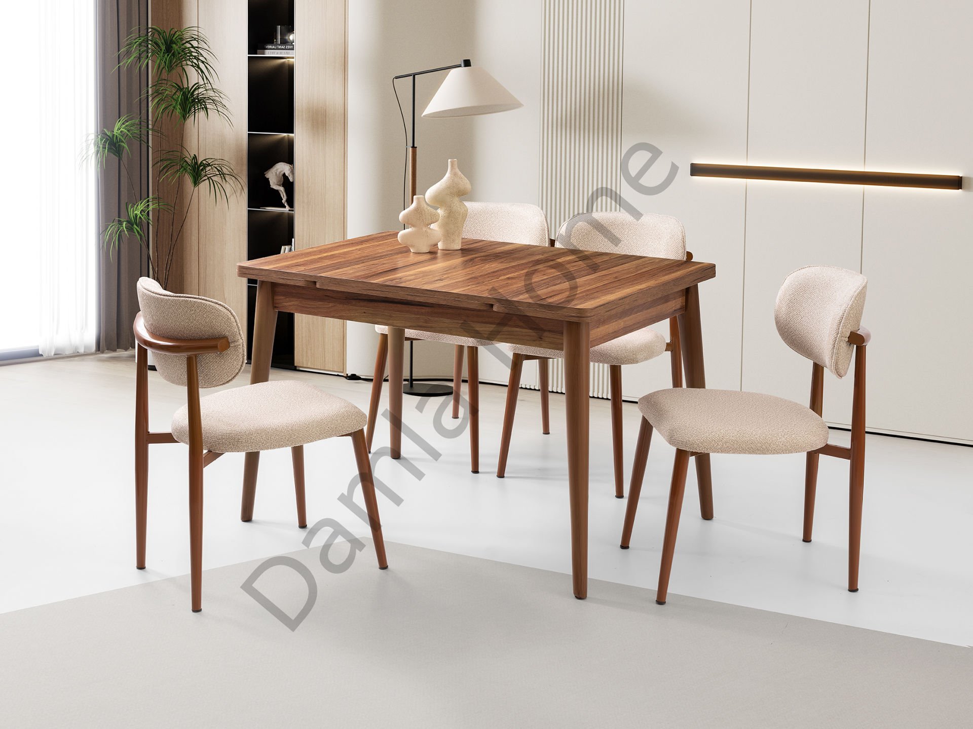 Burgaz Masa Sandalye Takımı - Ceviz