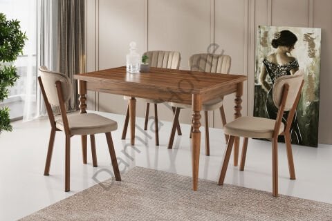 Didim Masa Sandalye Takımı - Ceviz