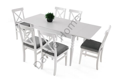 Didim Masa Sandalye Takımı - Beyaz