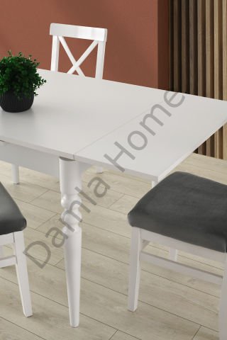 Didim Masa Sandalye Takımı - Beyaz