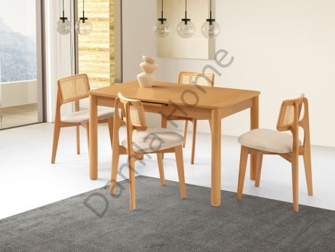 Safir Masa Sandalye Takımı - Kayın/Naturel