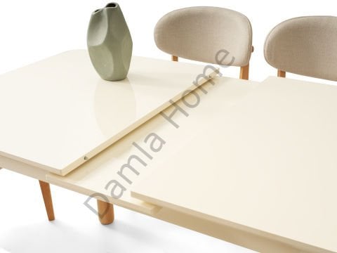 Safir Masa Sandalye Takımı - Ekru/Naturel