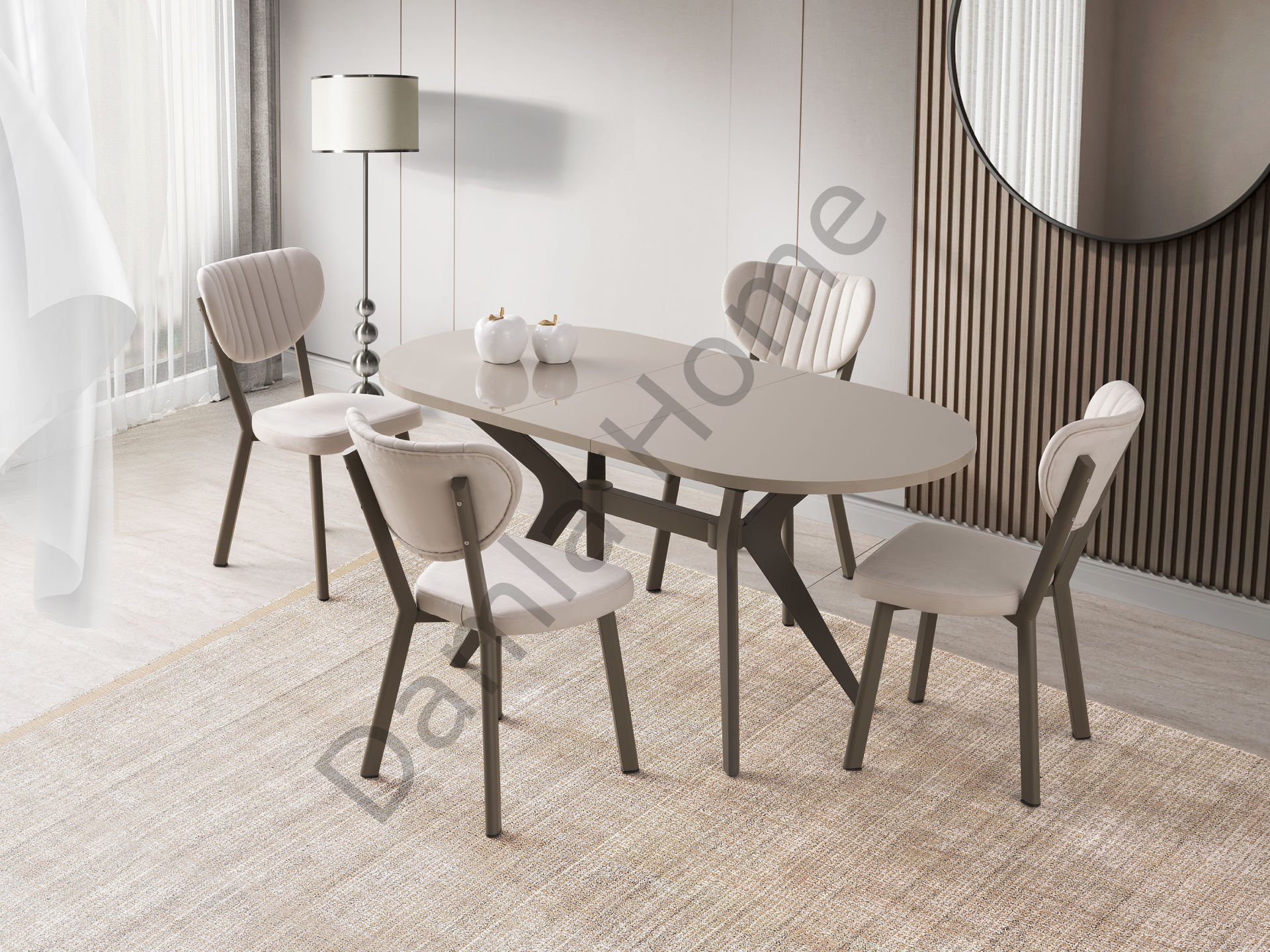 Haliç Masa Sandalye Takımı - Cappucino