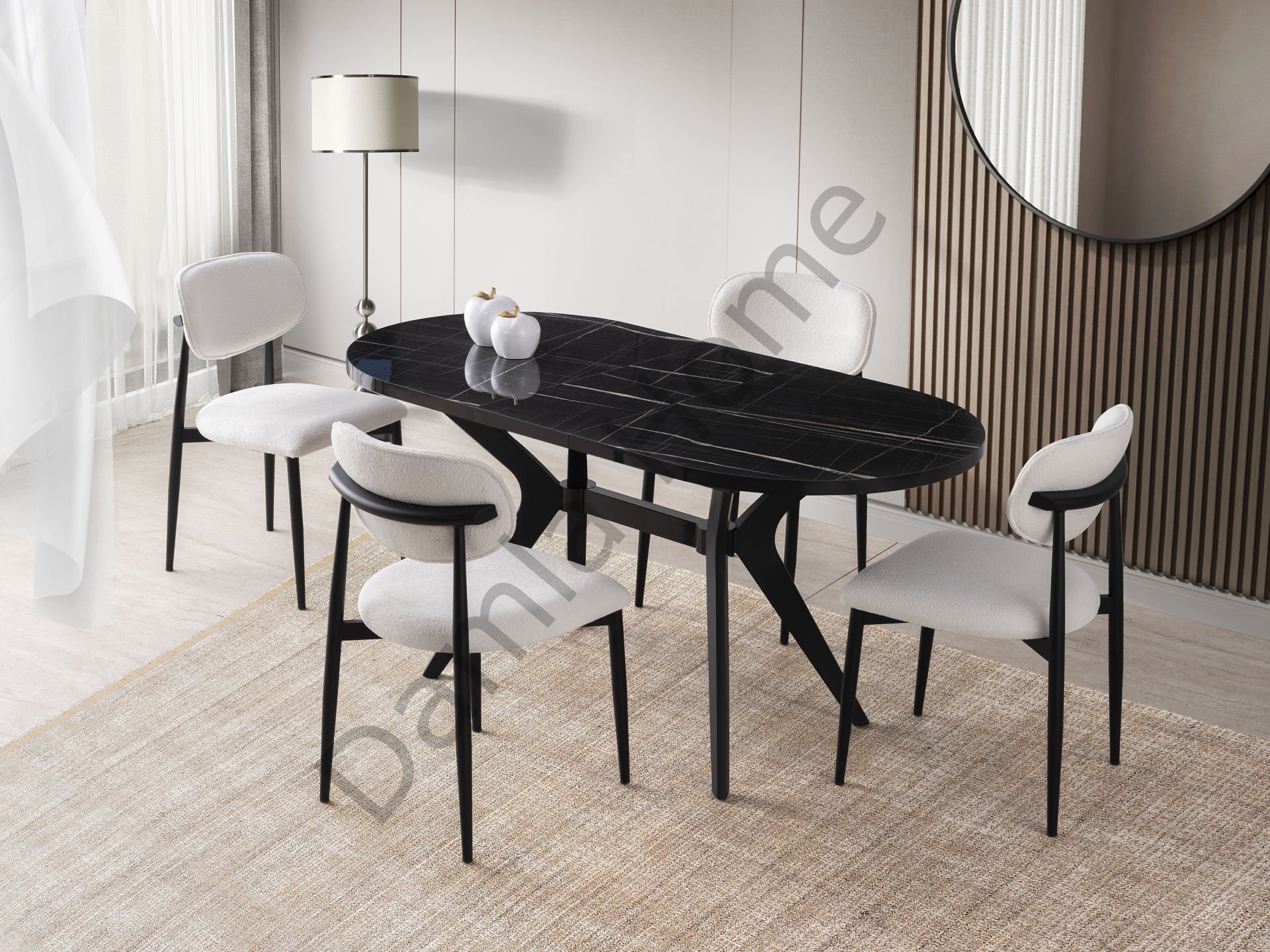 Haliç Masa Sandalye Takımı - Sonata/Siyah