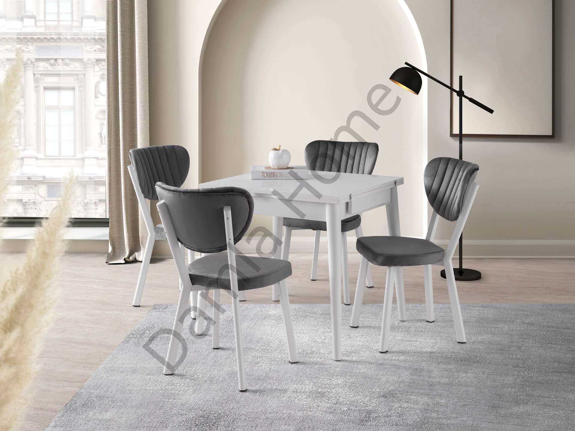 Yasemin Masa Sandalye Takımı - Beyaz